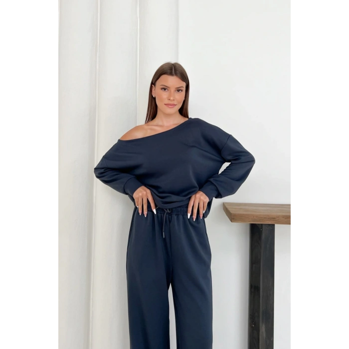 Kadın Modal Kumaş Düşük Omuz Alt Üst Takım