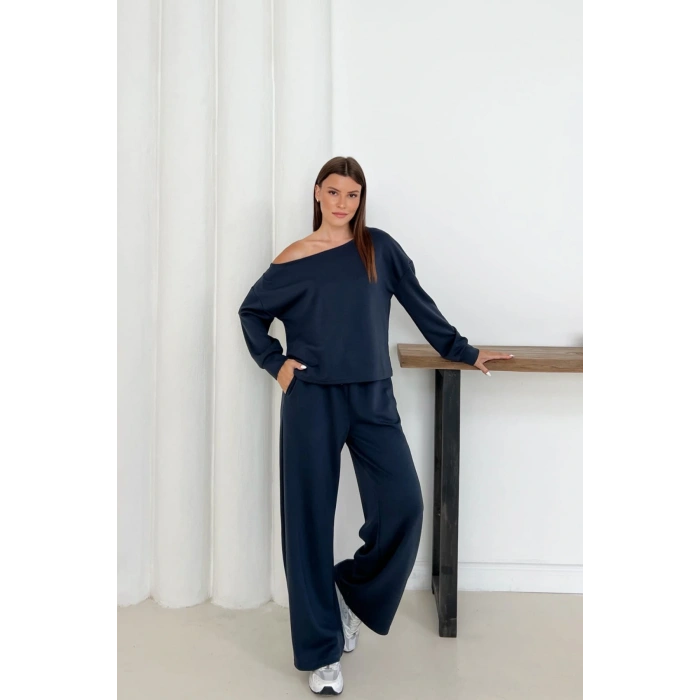 Kadın Modal Kumaş Düşük Omuz Alt Üst Takım