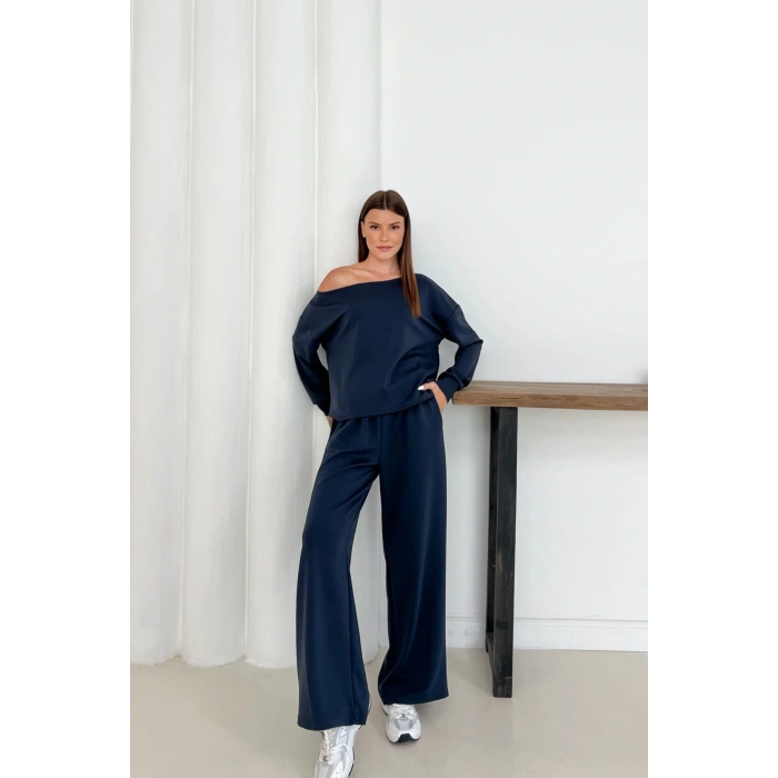 Kadın Modal Kumaş Düşük Omuz Alt Üst Takım