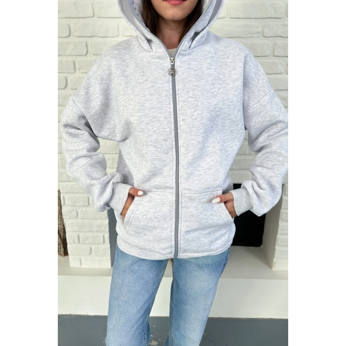 Unisex Kar Maskeli Samuray Kapüşonlu Oversize Hırka