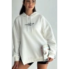Yanı Fermuar Detaylı forever Baskılı Sweatshirt