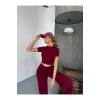Modal Kumaş Crop Pantolon Takım