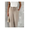 Beli Lastikli Geniş Paça Kumaş Pantolon