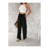 Beli Lastikli Geniş Paça Kumaş Pantolon