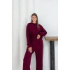 Kadın Bordo Modal Kumaş Rahat Kesim İkili Takım