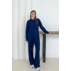 Kadın Lacivert Modal Kumaş Rahat Kesim İkili Takım
