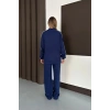 Kadın Lacivert Ara Biyeli Uzun Eşofman Takımı