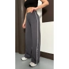 Kadın Gri Yan Şeritli Modal Bol Paça Baggy Eşofman Altı