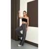 Kadın Gri Yan Şeritli Modal Bol Paça Baggy Eşofman Altı