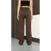 Kadın Kahverengi Yan Şeritli Modal Bol Paça Baggy Eşofman Altı