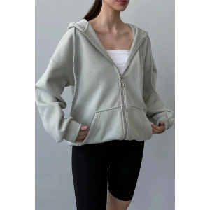 Üç İplik Şardonlu Oversize Hırka