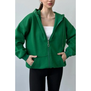 Üç İplik Şardonlu Oversize Hırka