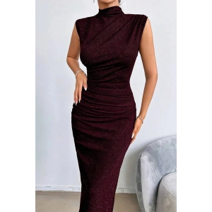 Sim Detaylı Drapeli Abiye Elbise