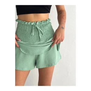 Yüksek Bel Mini Şort Etek
