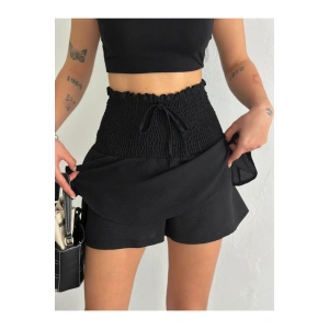 Yüksek Bel Mini Şort Etek