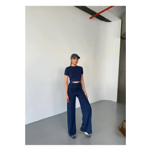 Modal Kumaş Crop Pantolon Takım