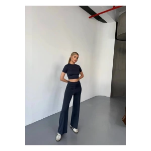 Modal Kumaş Crop Pantolon Takım