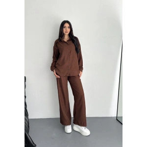 Keten Kumaş Gömlek Pantolon İkili Takım