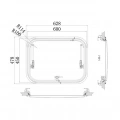 Babarvy Amortisörlü Karavan Camı - 90° açılır 45x60