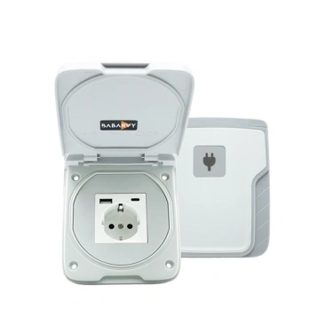 Babarvy Plus Kombin Priz (Type-C/USB/230V) Beyaz