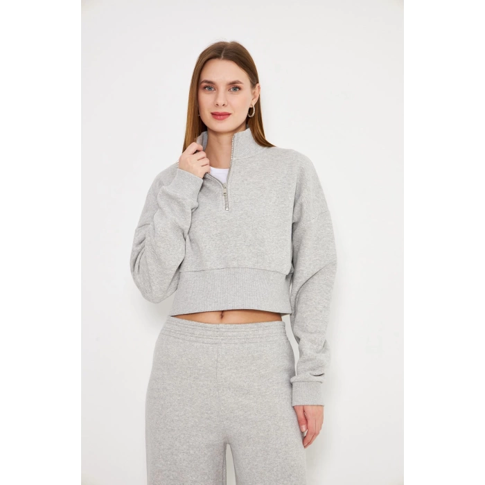 Kadın Crop Sweatshirt Grimelanj