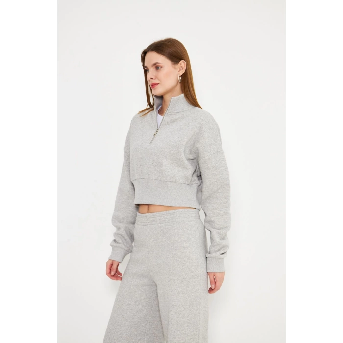 Kadın Crop Sweatshirt Grimelanj