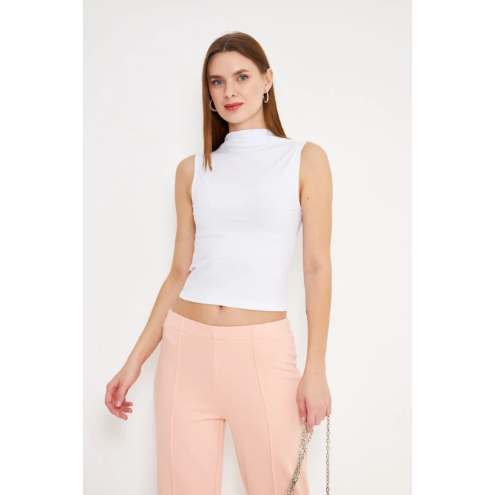 Kadın Jogger Pantolon Önü Dikişli Somon