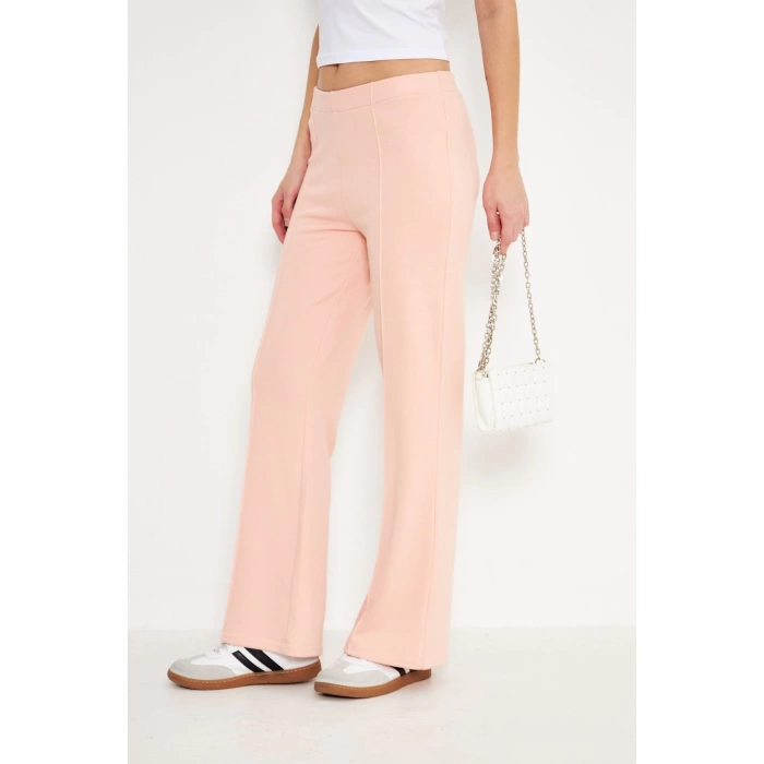 Kadın Jogger Pantolon Önü Dikişli Somon