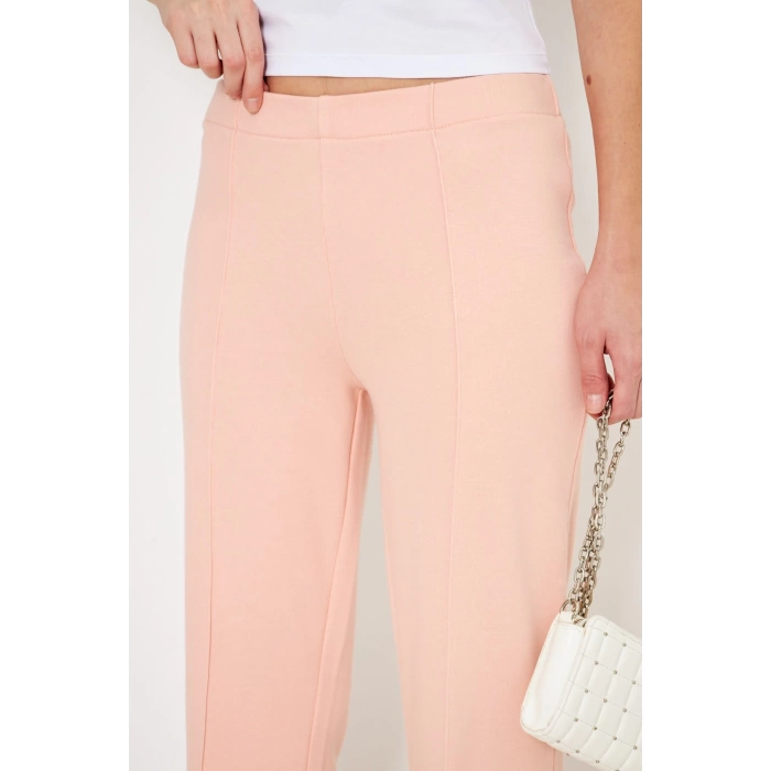 Kadın Jogger Pantolon Önü Dikişli Somon