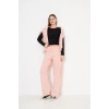 Kadın Kapüşonlu cepli Sweatshirt Pembe