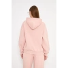 Kadın Kapüşonlu cepli Sweatshirt Pembe