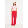 Elastanlı Crop Kısa Kol Tişört Pembe