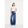 Crop Kısa Kol Elastan Tişört Beyaz