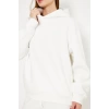 Kadın Kapüşonlu Sweatshirt Ekru