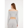 Kadın Crop Hırka Grimelanj