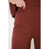 Kadın Pamuklu Geniş Paça Pantolon Tarçın