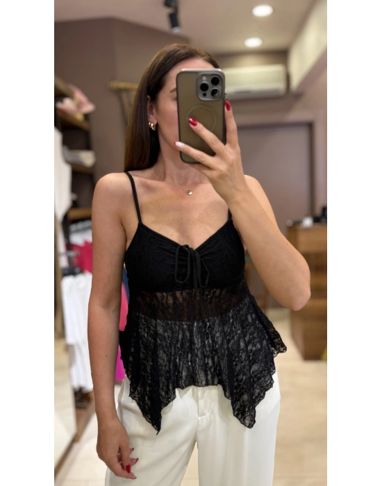 ASKILI DANTEL TOP
