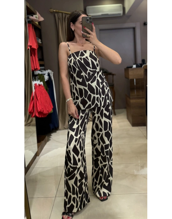 SATEN LASTİKLİ PANTOLON