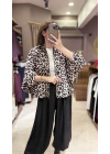 BOMBER LEOPAR SATEN CEKET - RENKLİ