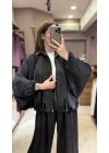 BOMBER SATEN CEKET - SİYAH