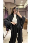 BOMBER SATEN CEKET - SİYAH