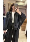 BOMBER SATEN CEKET - SİYAH