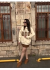 KAPİŞONLU SWEATSHIRT - EKRU