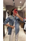 LAZERLİ JEAN GÖMLEK