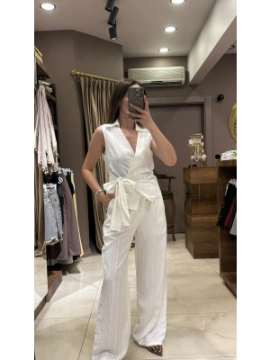 BOL PAÇA LASTİKLİ PANTOLON - EKRU