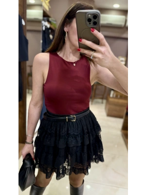 DENTEL ŞORTLU ETEK - SİYAH