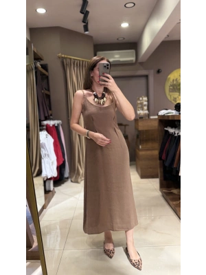 GÖMLEK ELBİSE TAKIM - KAHVERENGİ