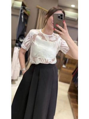 YAKMA JAKAR TSHIRT - BEYAZ