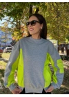 NEON GARNİLİ SWEAT - GRİ