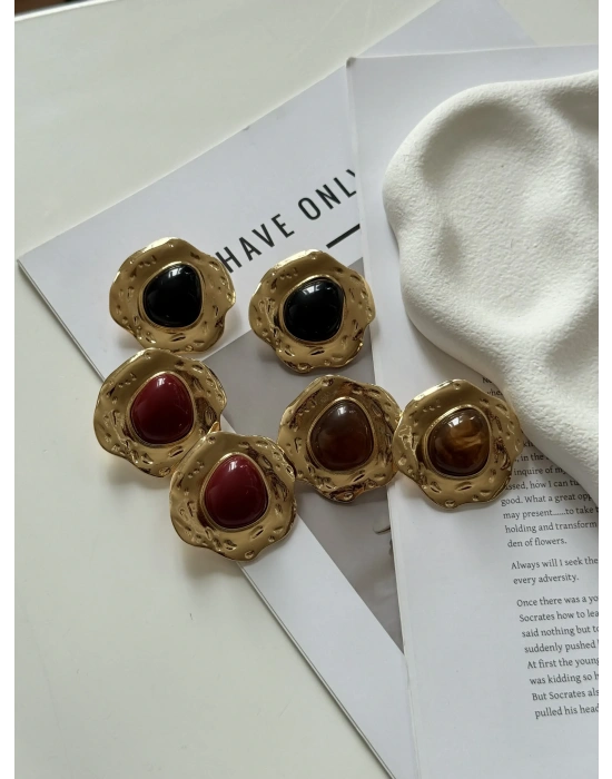 Antik damla taş Çelik küpe